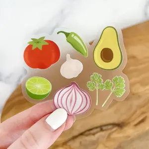 Clear Guacamole Waterproof Vinyl Sticker, 3x3"