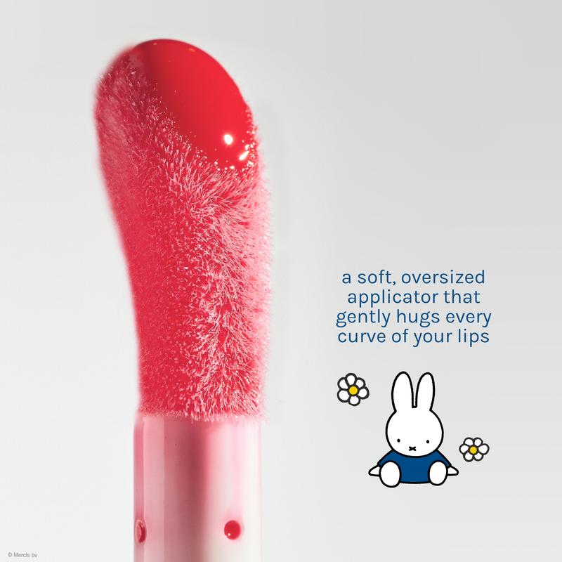 The Crème Shop x Miffy Glossy Lip Stain - Hydrating & Glossy Finish, Infused with Jojoba Oil, 5 Tinted Shades, Korean Beauty, Unique Design