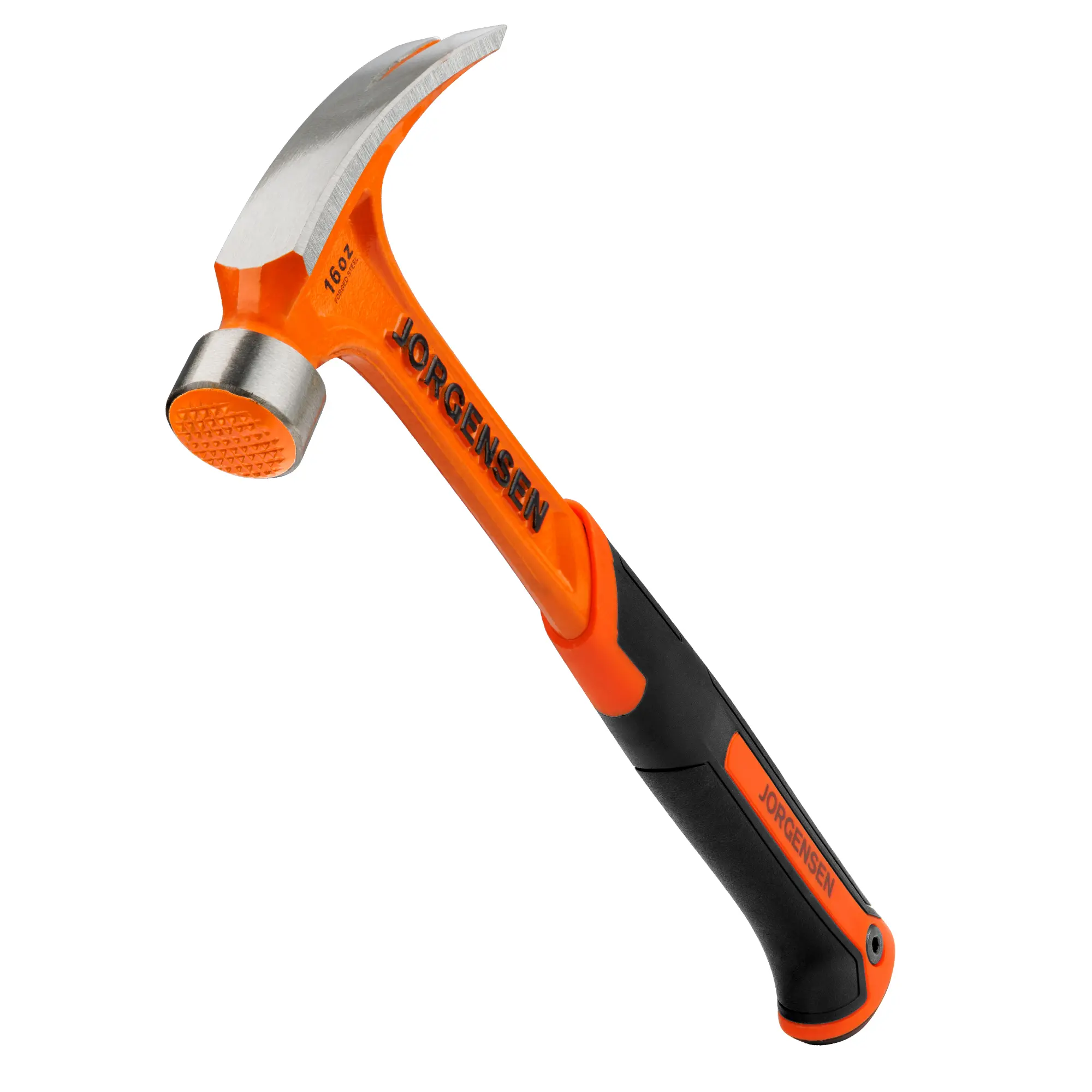 #fathersdaygift Jorgensen Straight Claw Hammer, Rip Claw Hammer with Milled Face & Shock Reduction Grip, Heavy Duty One-piece Forged Hammer