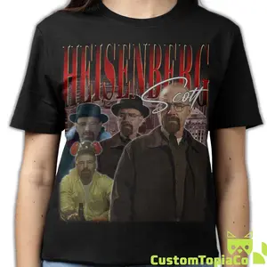 HEISENBERG SHIRT, Walter White Breaking Bad T-Shirt, Bryan Lee Cranston Retro 90s Bootleg Homage Merch, Breaking Bad Tribute Tees Fans Gift