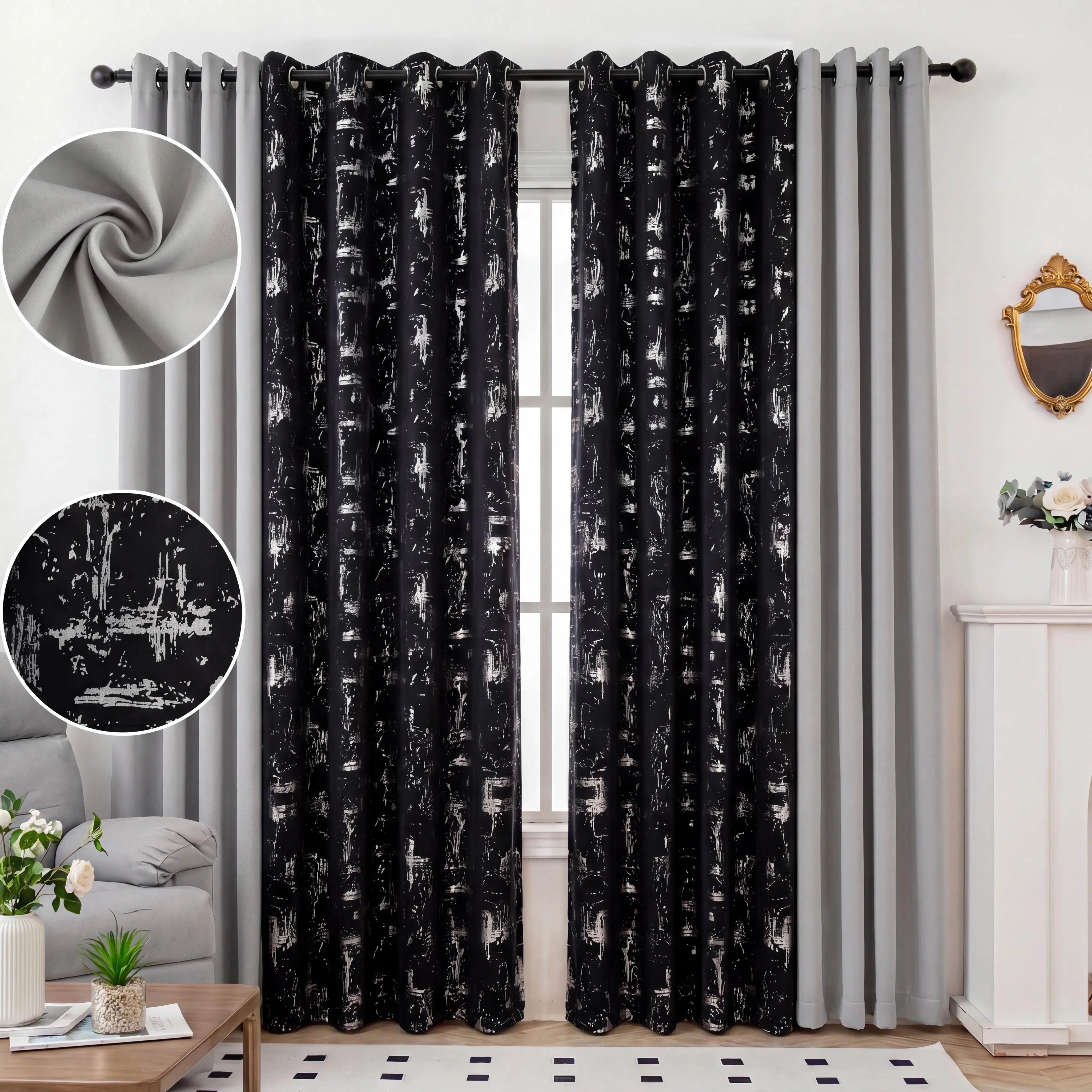 SILVER+BLACK