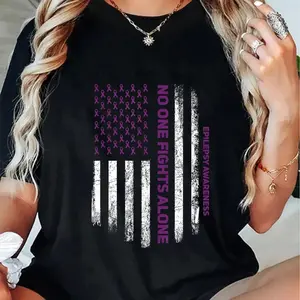 100% Cotton For Purple Ribbon Warrior & Supporters - Epilepsy Awareness T-Shirt
