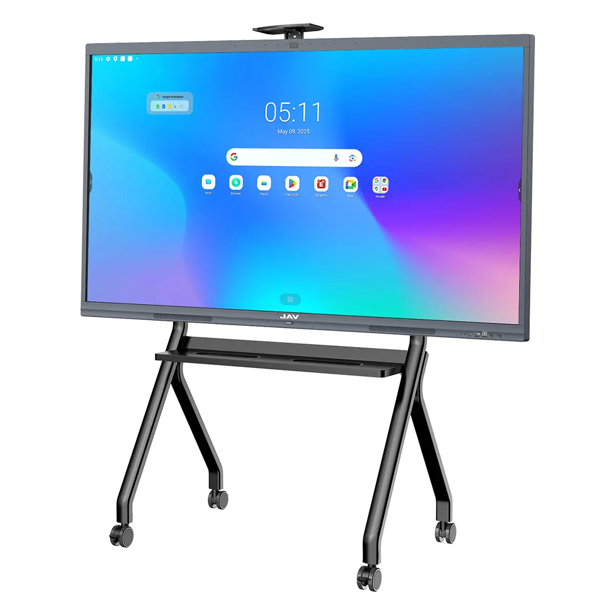 JAV Board 10 Interactive Flat Panel Display, 4K Touchscreen Smart Whiteboard - 55/65/75/86/98in Google EDLA Certified All-in-1 Conference Presentation Display with 48MP Camera & AI Mic for Meetings & Classrooms