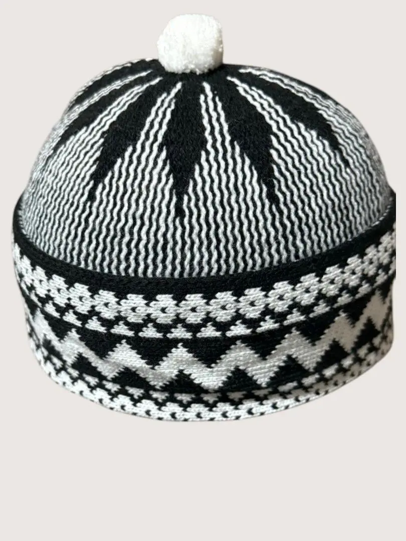 Men's Striped Knitted Kufi Hat - Traditional Turkish Taqiyah Prayer Cap for Muslim Male, Breathable Modest Headwear for Ramadan, Cultural Celebrations, Daily Wear, S-M Size, Cotton, Lightweight Basic Turkey