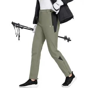Women's Fleece Lined Waterproof Softshell Pants Hiking Ski Snowboarding PantsGift