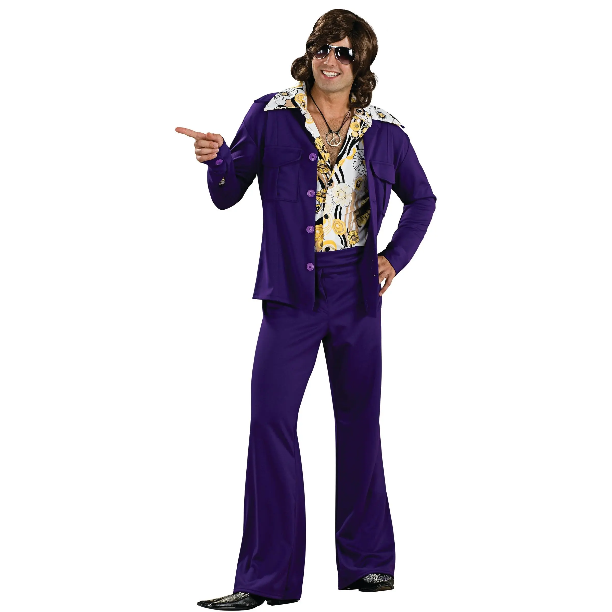 Mens Groovy 70s Leisure Suit Costume