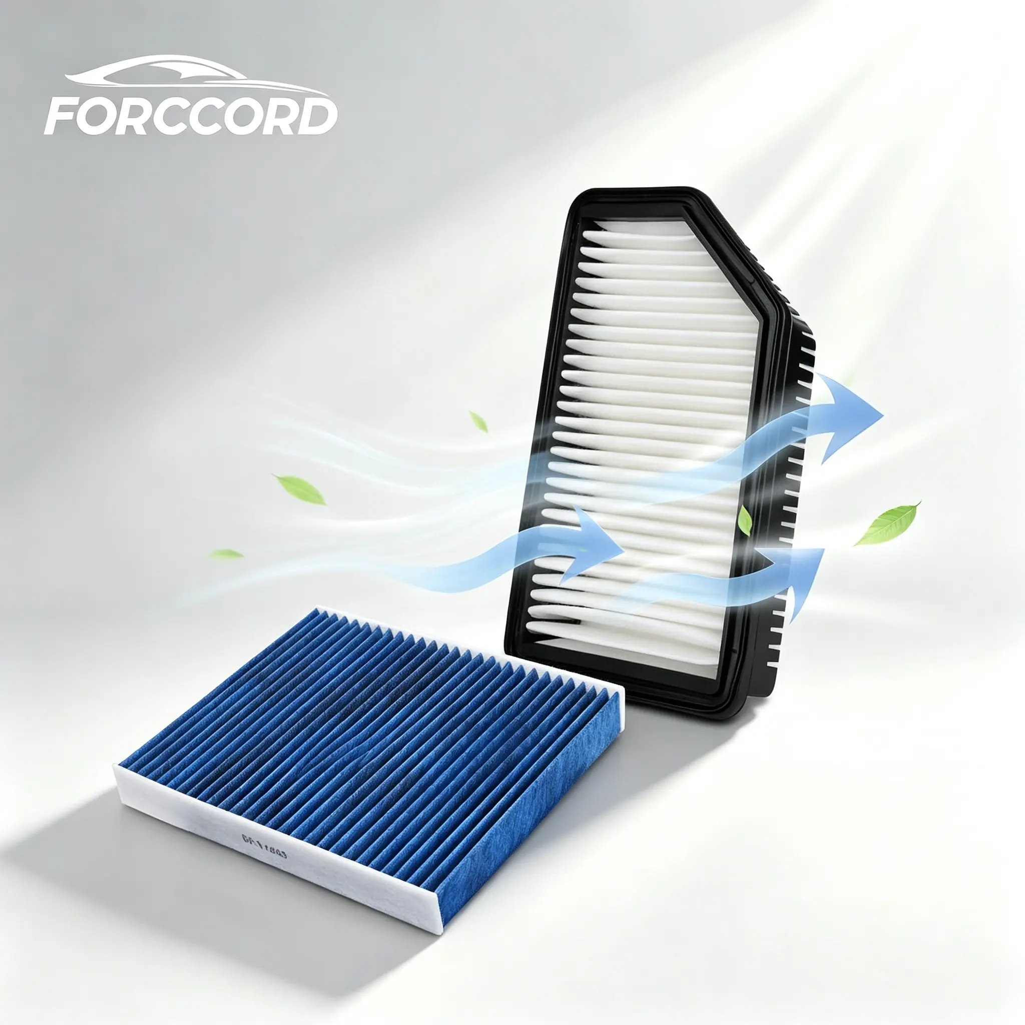 FORCCORD Engine & Cabin Air Filter Combo Set for Kia Soul 2014-2019 (1.6L, 2.0L L4), Direct Replacement for CA11206, CF12002, Premium Automotive HV Filter Paper Accessories