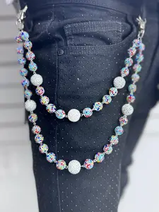 COLORFUL WHTE WALLET CHAIN