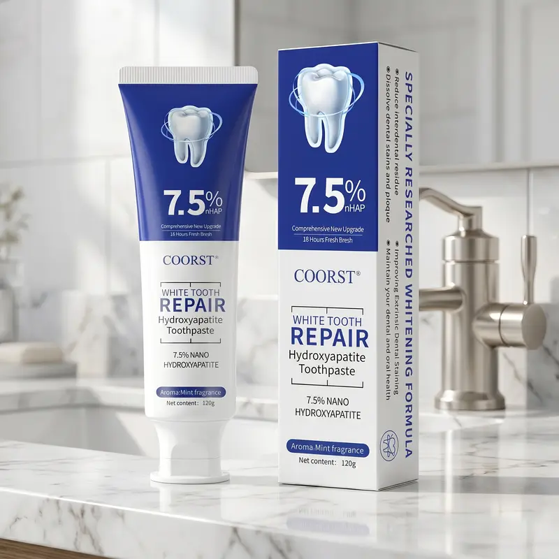 Hydroxyapatite Toothpaste for Enamel Repair & Teeth Whitening Refreshing Flavor Fluoride-Free 4.23oz Gentle Formula for Sensitive Teeth Care summervibes