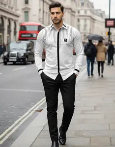 Naples White Skull Patch & Rhinestone Rain Shirt