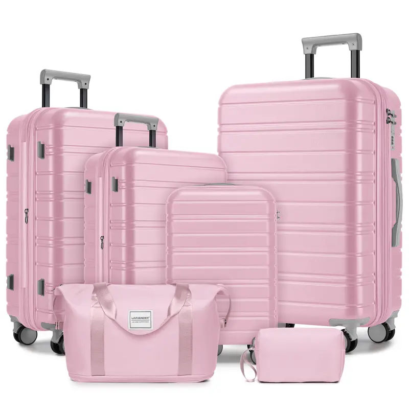HC-7 Heartfelt Sweet Magnolia セット　未使用 3-Piece Pink Hardside Spinner Luggage Set (20/24/28), Modern Pink