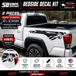 Toyota Tacoma Off Road Compass Decals 2 Pieces Ready to Install for Tacoma Style Enhancement Vehicle Accessories Car Stickers