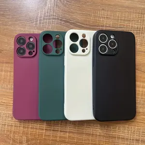 2026 New Premium TPU Phone Case for iPhone 15 14 13 12 11 Pro Max Plus Solid Color Fall & Collision Protection Handheld Accessories