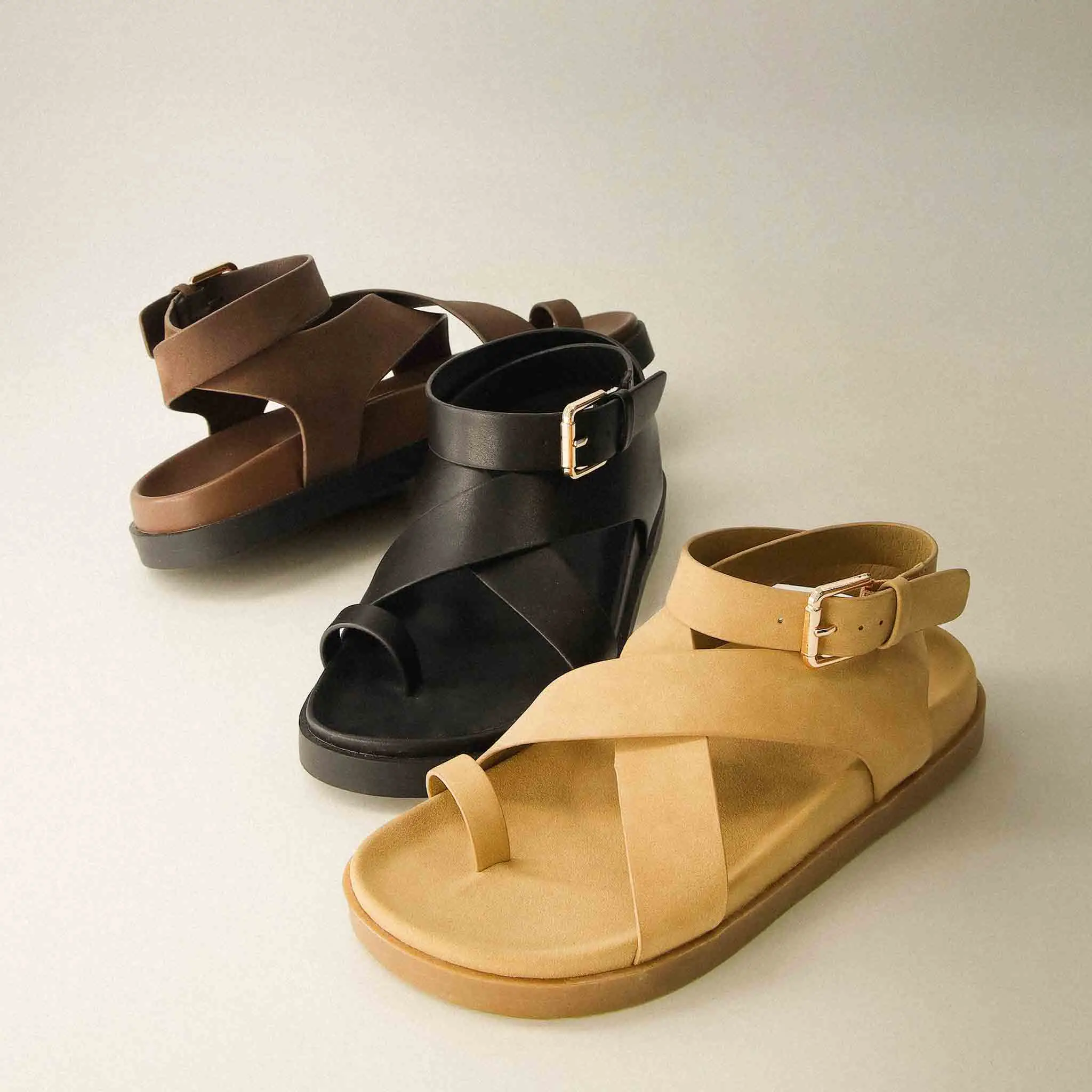 Cushionaire Women's Entry Footbed Sandal - Ankle Wrap Summer Sandal for Women, Wide Widths Available