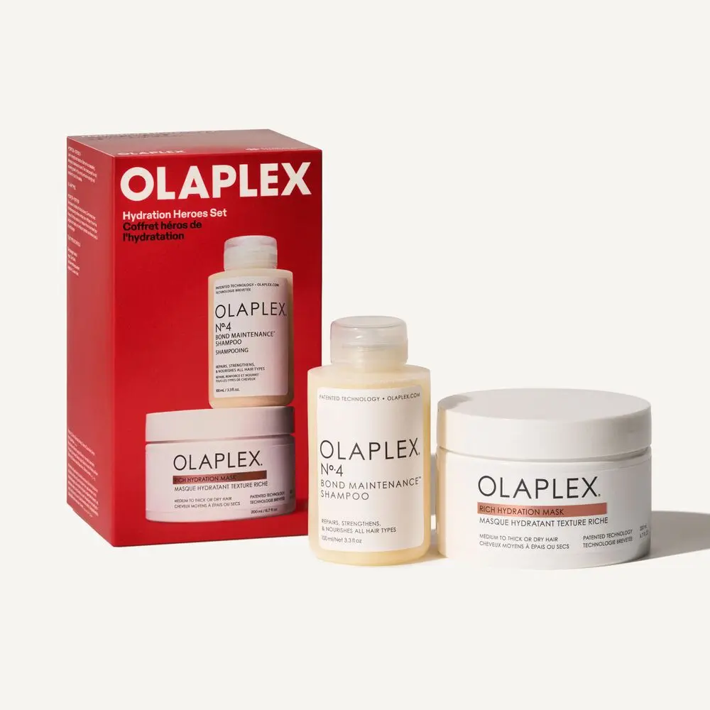 OLAPLEX - HYDRATION HEROES SET - Limited-edition, shampoo and deep conditioning mask duo to hydrate, strengthen, and shine.