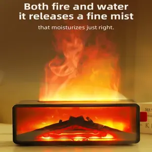 New 3D Flame Volcano Desktop Humidifier Aromatherapy Machine, Home Bedroom High Mist Volume, Christmas New Year Gift