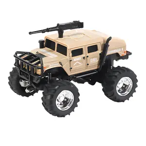 Desert Camo RC Military Off-Road Truck, 2.4GHz Wireless Remote Control Monster Truck with Shooting Mode, Durable Shockproof RC Army Vehicle Toy for Boys, Ideal Indoor/Outdoor Play & Holiday Gift