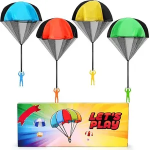 Parachute Toy for Kids Flying Outdoor Toy for Boys & Girls Ages 3‑12 Easy Throw Parachute Flyer for Backyard & Park Best Kids Toys Party Favors
