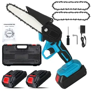 Brushless Mini ChainSaw - Portable Electric Cordless Sawfor Wood Cutting. Batteries (2000mAh). Pruning,Gardening, Camping - Suitable for Seniors, WomenHoliday gifts
