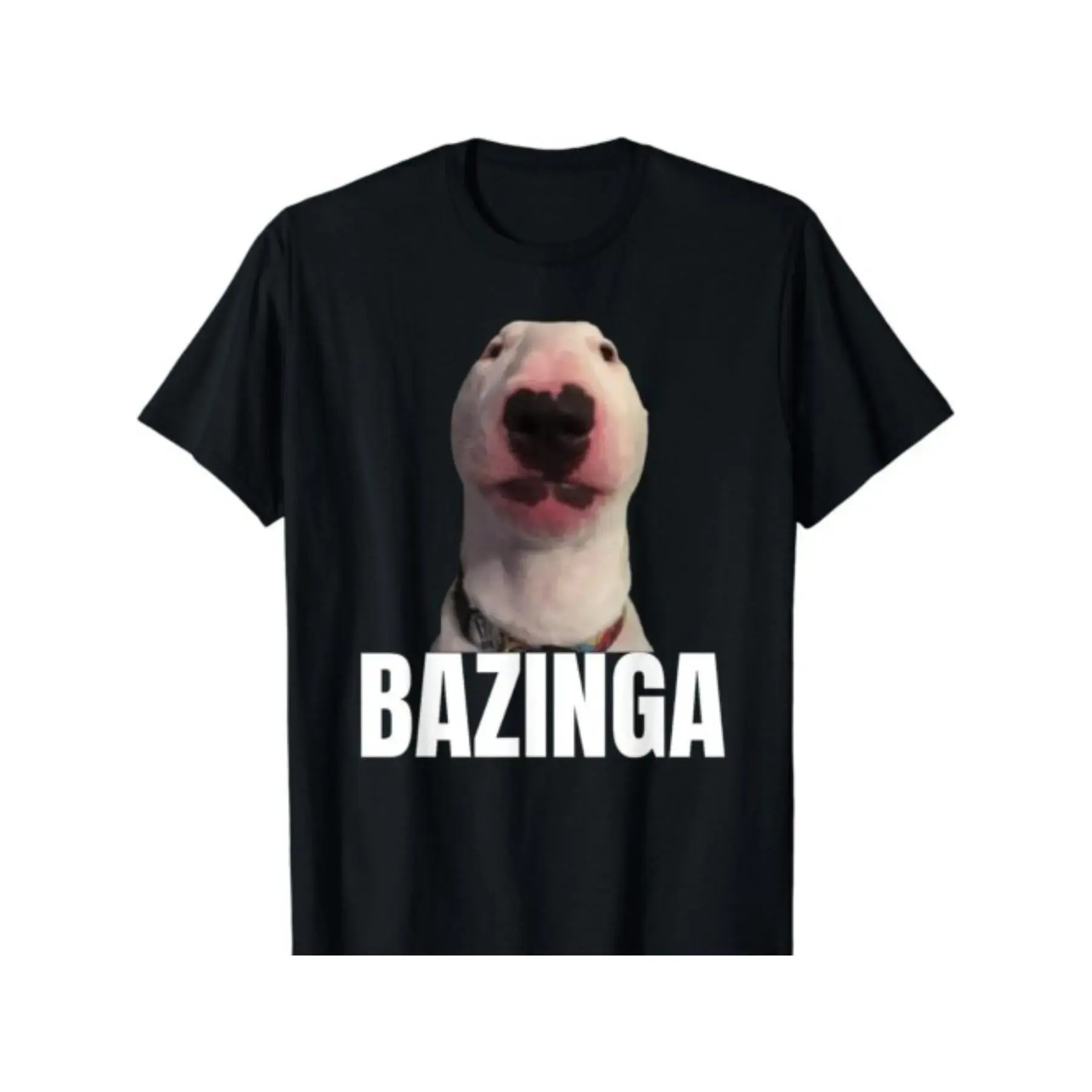 Men's Cotton Short-Sleeve Streetwear Top - GenZ Trendy Teenager Slang, Funny Cringe Meme, Unisex Bazinga T-Shirt
