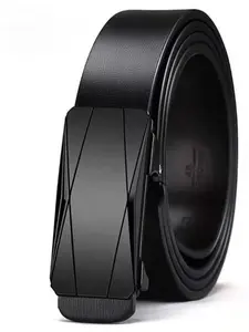 Men's Business Fashion PU Leather Automatic Buckle Belt, Casual Waistband for Jeans, Fashion Accessories for Party, Daily Clothing Decor
