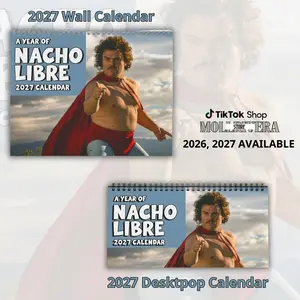 2027 Nacho Libre Wall Calendar Movie Quotes Inspried Nacho Libre Classic Desk Calendar Gift For Comedy Film Lovers Film Gift For Men And Women