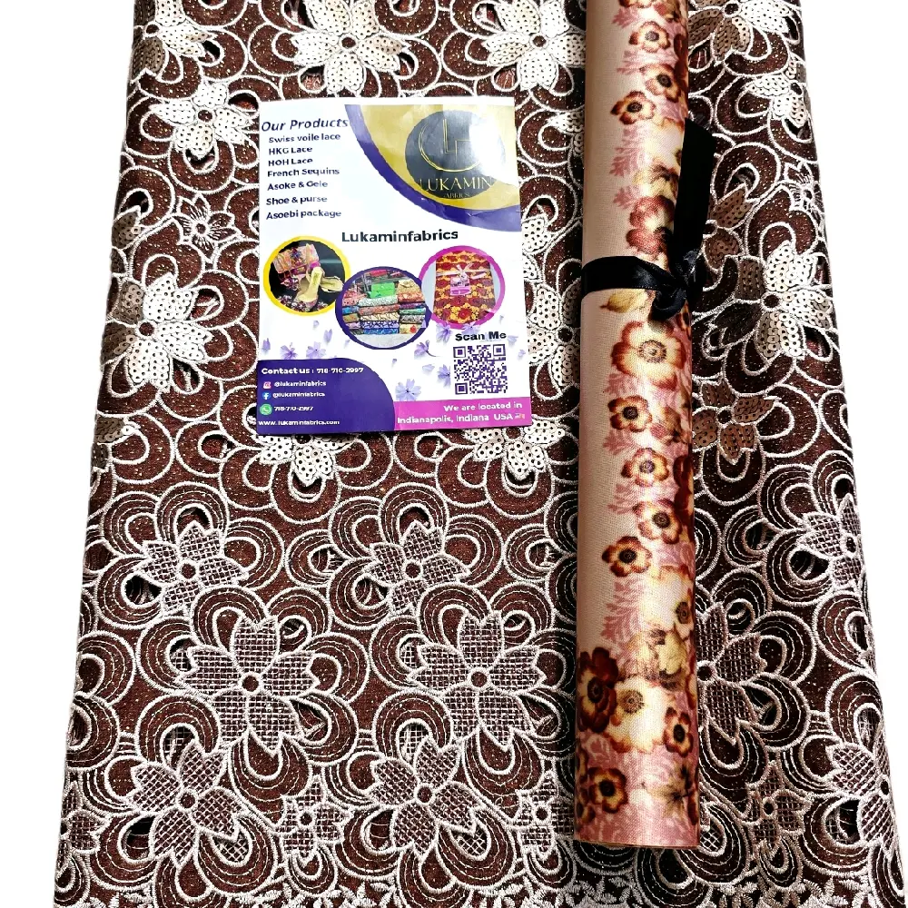 Lukamifabric Perforated Guipure Embroidery - Beautiful Korean Lace Soft Skin Friendly for Any Occasion
