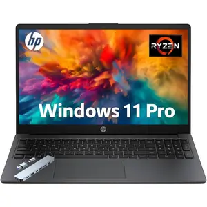 HP Business and Study Laptop 2025 Updated, 15.6" FHD, AMD Ryzen 7 7730U (32GB RAM | 2TB SSD), Numeric Keypad, Webcam, Windows 11 Pro+ Copilot AI, WiFi 6& Bluetooth with USB Docking Station