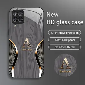 Suitable for [Galaxy A12] Brand new premium phone case, drop-proof and fingerprint-resistant，sophisticated and minimalist design, with 26 English letters to choose from YM99