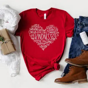 Cute Heart Be Kind Graphic Tees, Valentine’s Day Shirt, Mommys Valentine Shirt, Gift for Valentine, Womens Kindness Shirts