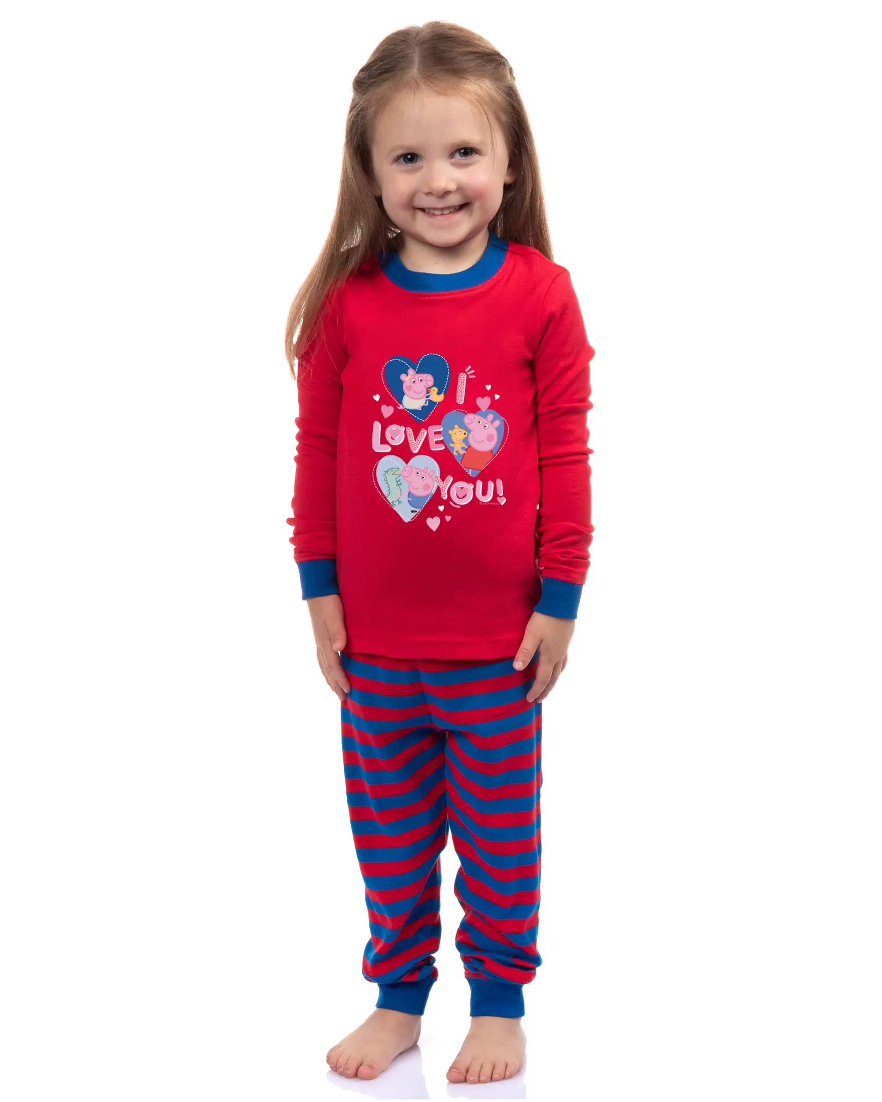 Peppa Pig Toddler Pajamas Love You Shirt and Pant Tight Fit Set