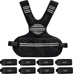 Weighted Vest for Women, 2-4.5 kg/3-9 kg Vest with Ironsand Weights for Home Workouts, Adjustable Body Weight Vest Exercise Set with Reflective Stripe for Cardio and Strength Training