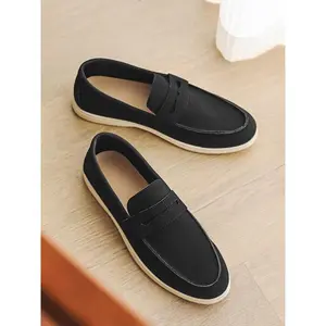 Men's Suede Loafers, Easy Slip-On Casual Shoes, Comfortable Daily Wear, Stylish Low-Top Footwear for Men