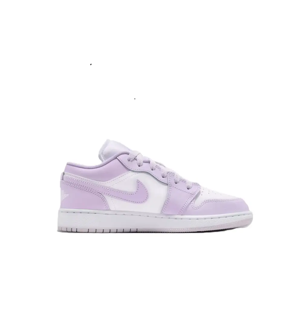 Youth Jordan 1 Low Barely Grape/White-Violet Mist (553560 502) (GS)