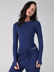 Halo Long Sleeve Hip Tee - Baked Blue