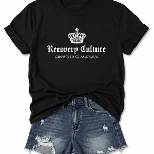 Recovery Culture- Growth is Glamorous Tshirt -AA,NA, celebrate recovery, Women’s shirt for repping ur tribe