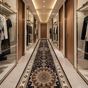 Bohemian Style Long Hallway Carpet, Boho Runner Rug, Soft Comfortable Bedroom Rug, Outdoor Patio Mat, Persian Pattern Design