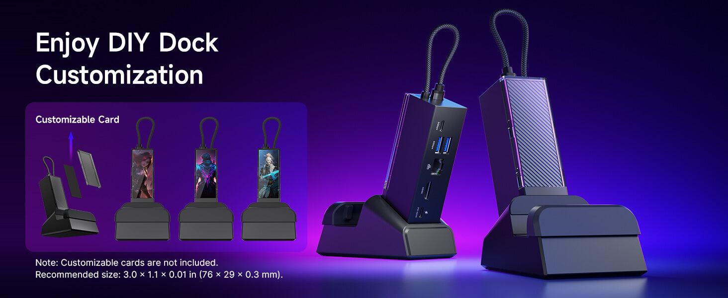 JSAUX Docking Station for ROG Xbox Ally X (2025)/ROG Ally X/ROG Ally/Steam Deck/Legion Go/Legion Go S, 6-in-1 Dock with HDMI 4K@120Hz, Gigabit Ethernet, USB A & USB C 3.2 Gen 1, 100W Charging - HB0609