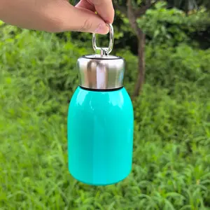 Mini Stainless Steel Insulated Water Bottle 300ML/10oz, Portable Thermos Cup for Home Car Camping Office, Christmas Halloween Valentine Gift