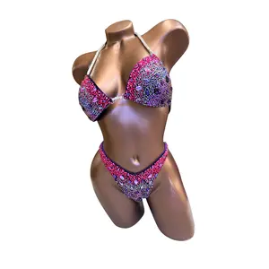 Purple Velvet Wellness Competition Bikini | Custom NPC / IFBB Stage Suit