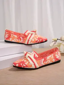 Women's Ballet Flats with Adjustable Strap, Comfortable Slip-On Mary Jane Shoes, Knit Casual Footwear for Daily Wear