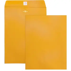 Clasp Envelopes 9x12, 100 GSM Paper, 100 Goefun Brown Kraft Manilla Envelopes with Clasp Closure and Gummed Seal for Business, Legal, Office, and School