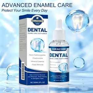 CORACODE Tooth Armor Liquid Drops with Nano Hydroxyapatite & Theobromine, Enamel Strengthening Tooth Drops for Sensitive Teeth, Oral Care Drops for Fresh Breath, Healthy Smile and Daily Teeth Care