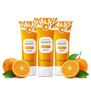 Orange Exfoliating Gel, Moisturizer Face Body Scrub Gel,Deep Cleansing Moisturizing Facial Exfoliator,Natural Orange Peeling Gel Face Scrub，gmeel  an  exfoliating  gel