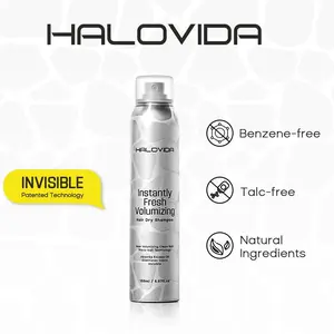 HALOVIDA INSTANT FRESH VOLUMZING HAIR DRY SHAMPOO 5.07FL.OZ - Organic Cleansing Dry shampoo for Voluminous & Hydrated Hair,Adds Natural Volume,No white residue, Absorbs Oils, Suitable for All Hair Colors