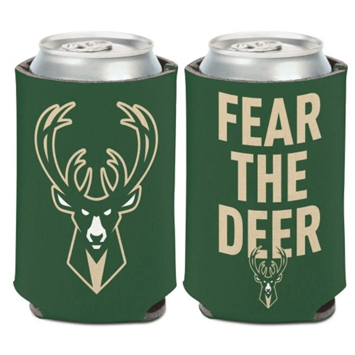 WinCraft NBA Milwaukee Bucks Insulated Can Cooler - Slogan Design, Team Logo Drink Carrier for Sports Fans, Picnics, 0.625 lbs, Fits Cans, Camping & Outdoor Use, Can Holder Coolers
