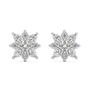 1/2Ct Marquise Star Diamond Earrings 14k Gold Earrings Lab Grown
