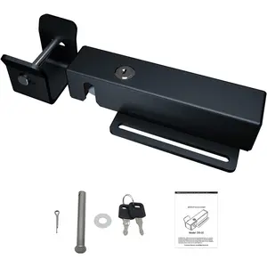 JUJAING DS-02 Universal Automatic Electric Gate Lock for 12-24V AC/DC Swing Gate Opener Electromagnetic Gate Lock for Gate Operator System Device Safe  Outdoor Closer Gate Lock