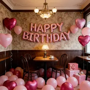 49Pcs Pink Multicolor Balloon Set | 16 Inch Heart Shaped & Metallic Balloons | Quick Shipping Party Home Decor Kit for Baby Shower, Wedding, Anniversary, Photo Booth Backdrop Happy Birthday Decorations holiday deals