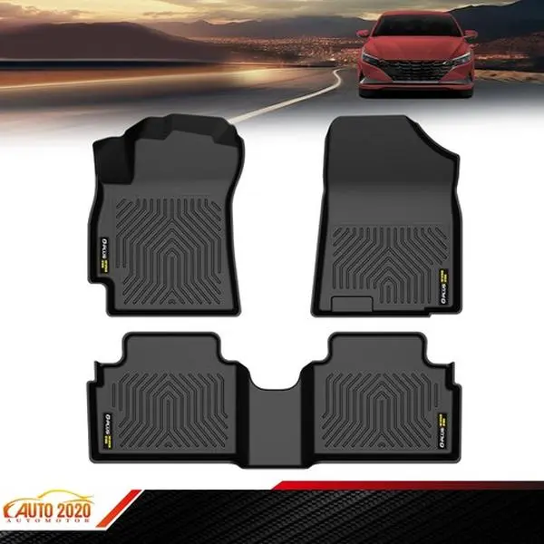 TPE 3D Car Floor Mats, Auto Interior Accessories, Automotive Mats for 2021-2025 Hyundai Elantra, All-Weather Protection Anti-Slip Car Accessories Liners